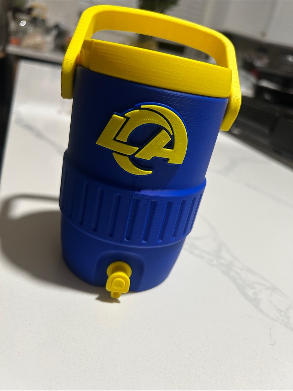 Blue & Yellow Team Beverage Dispenser Cooler - Party Drink Dispenser
